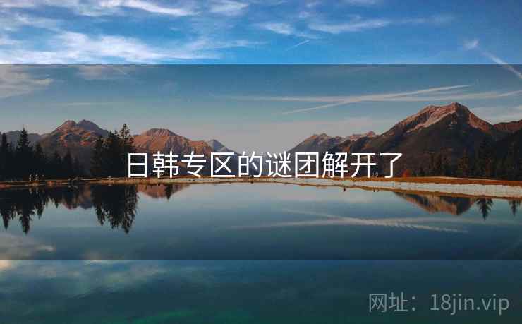 日韩专区的谜团解开了  第2张